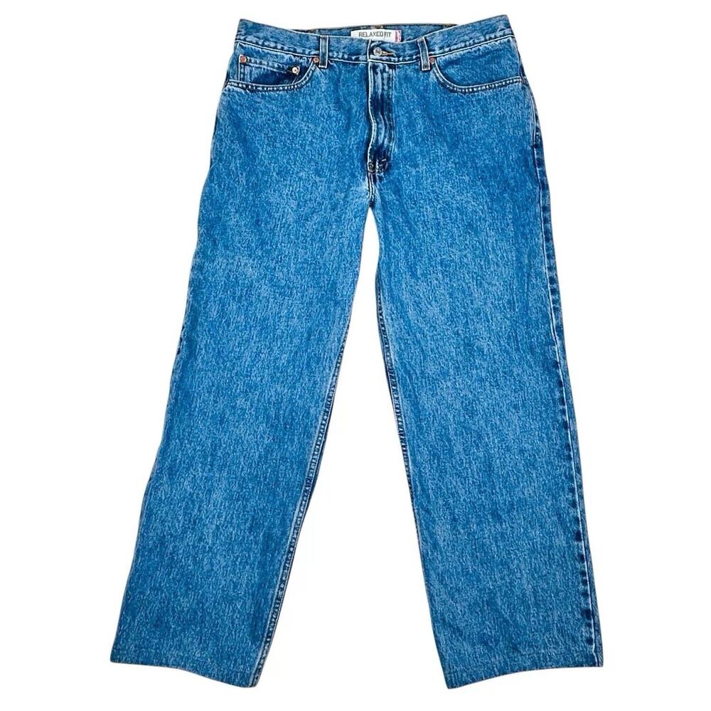 Levis Mens 550 Jeans Relaxed Fit Straight Leg 36 X 27 Tagged 38 x 32